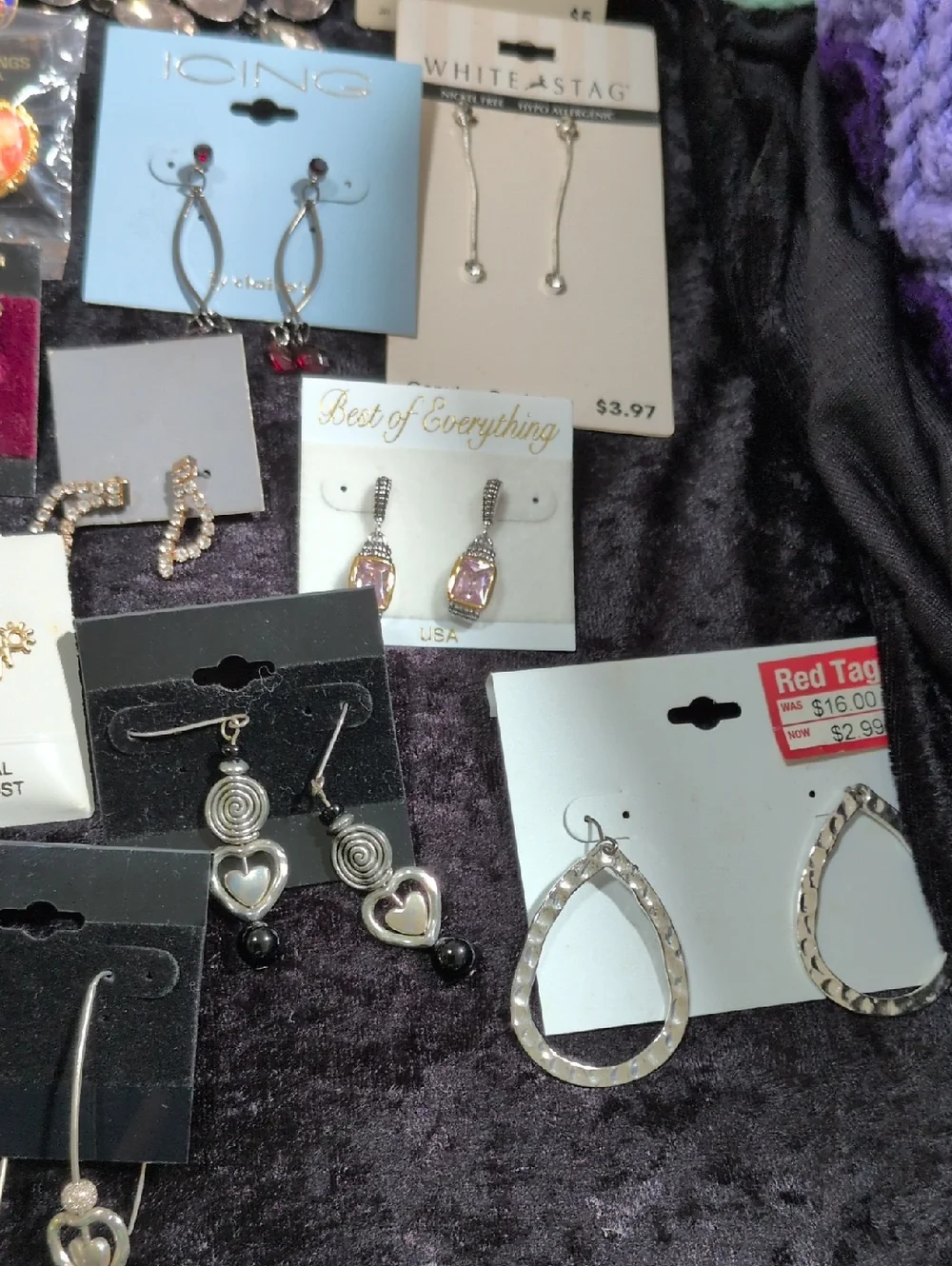 No Boundary & Handmade Pierced Earrings Lot of 32 Pairs New & Used